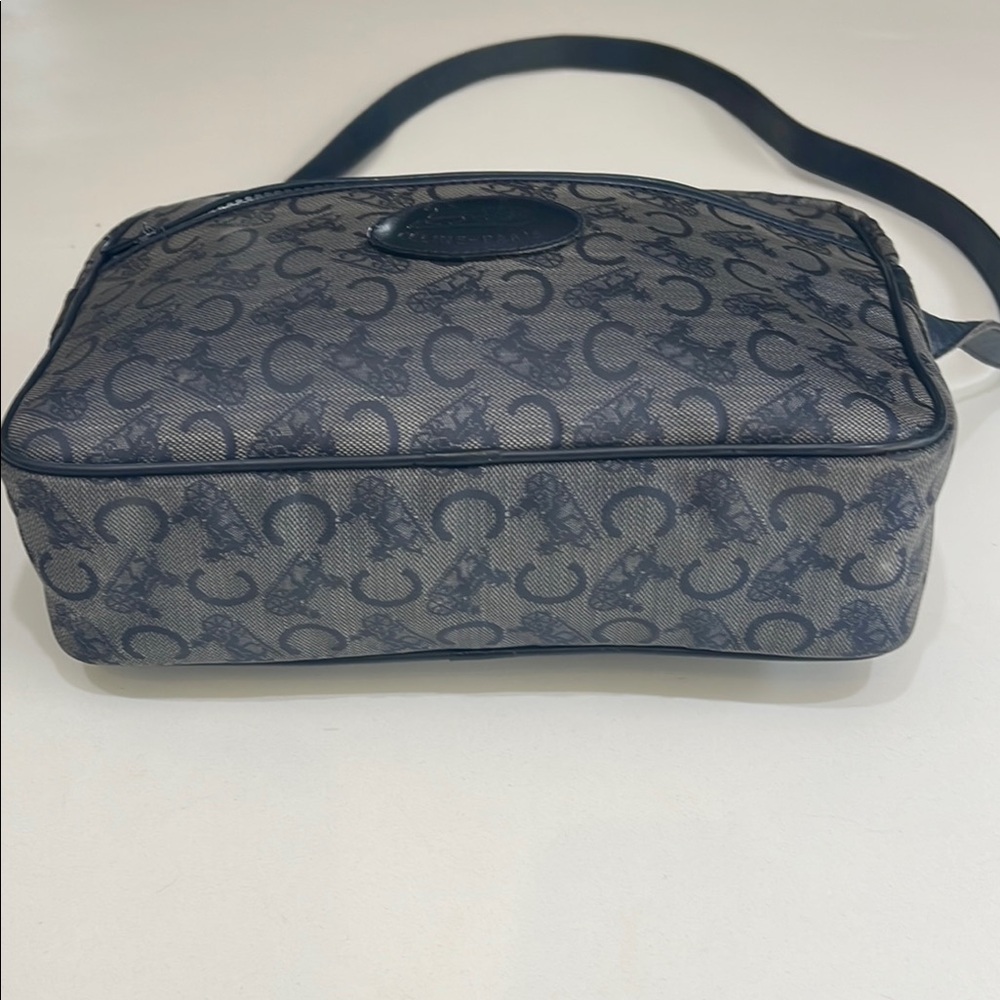 Rare Authentic Celine CC Logo Navy Vintage Shoulder Bag - Picture 6 of 16